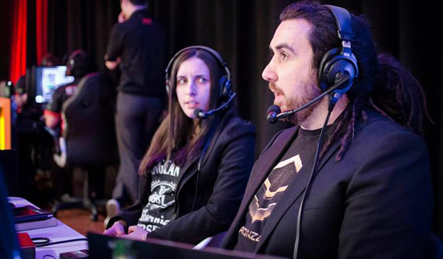 Australian Cyber League's Starcraft 2 casters. Zepph shows that anyone is welcome into the eSports scene, regardless of gender.